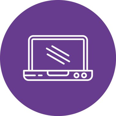 Dizüstü bilgisayar simgesinin vektör çizimi