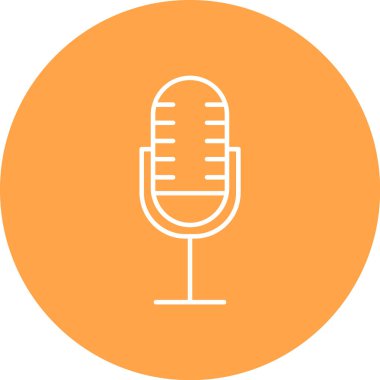 Mikrofon. Web simgesi basit tasarım