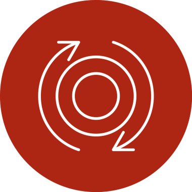 Bir çember simgesinin vektör illüstrasyonu