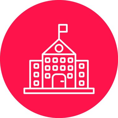 Üniversite binası. Web simgesi