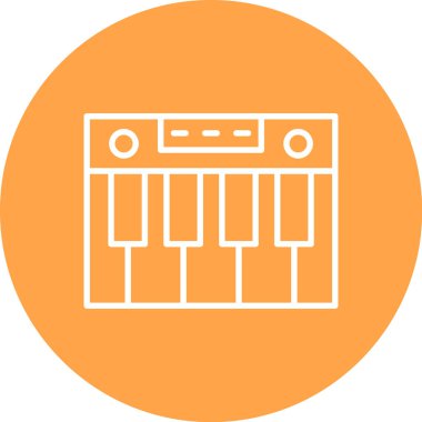 Piyano. Web simgesi basit illüstrasyon