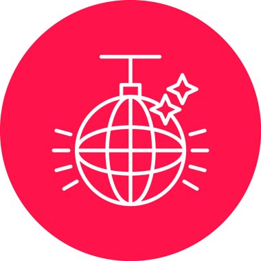 Bir noel balosu simgesinin vektör çizimi