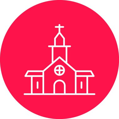 Kiliseye. Web simgesi basit illüstrasyon