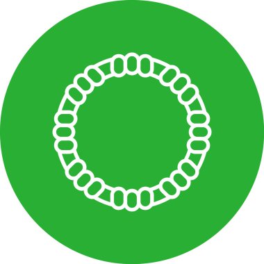 yeşil daireli yuvarlak çerçeve