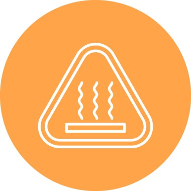 Soyut arkaplanda uyarı simgesi izole edildi