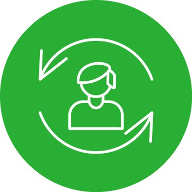 Kasklı bir adamın vektör çizimi