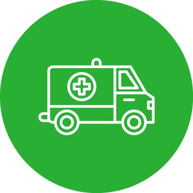 Ambulans Vektörü Şekil Simgesi Tasarımı