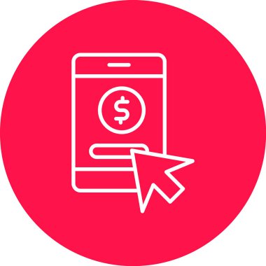 Mobil simgenin vektör illüstrasyonu