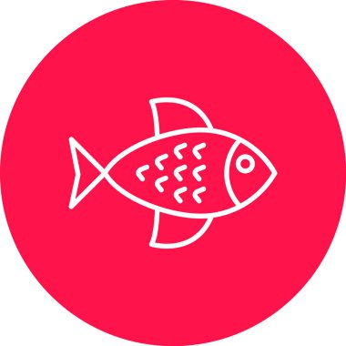 Balık. Web simgesi basit illüstrasyon