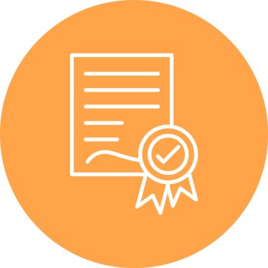 diploma sertifika simgesi, vektör illüstrasyonu