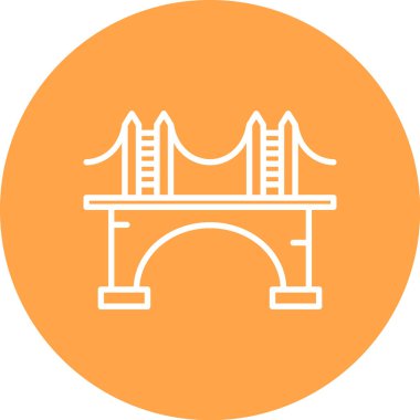 Köprü. Web simgesi basit illüstrasyon