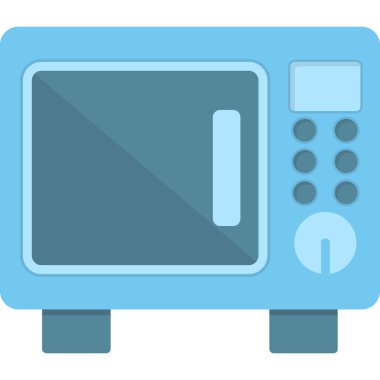 Mikrodalga fırın ikonu. Web için mikrodalga fırın vektör simgelerinin özeti.