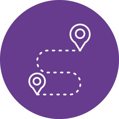 Güzergah simgesiyle harita işaretleyici