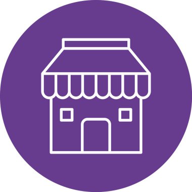 Dükkan. Web simgesi basit illüstrasyon