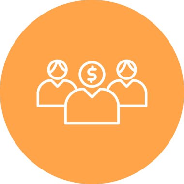 İş ve finans simgesi dolarının vektör illüstrasyonu