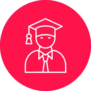 Öğrenci ikonu. vektör illüstrasyonu