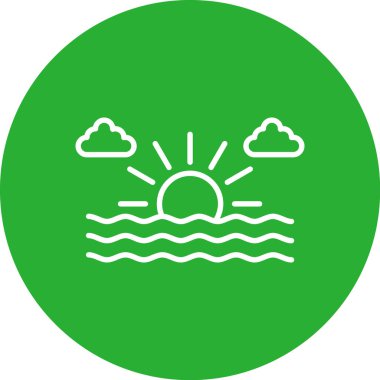 Güneş. Web simgesi basit illüstrasyon