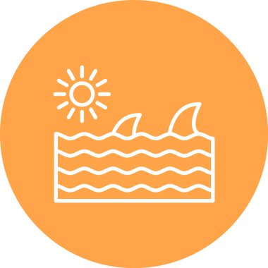 Güneş simgesinin vektör illüstrasyonu