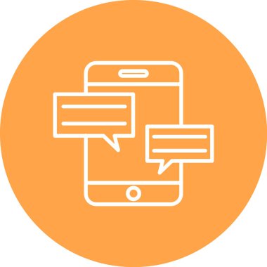 Sohbet simgesi vektör illüstrasyonu