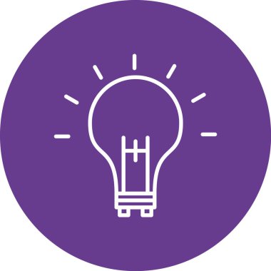 Ampul simgesinin vektör illüstrasyonu