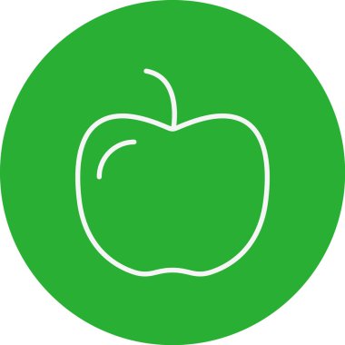 ana hatlarıyla elma meyvesi simgesi