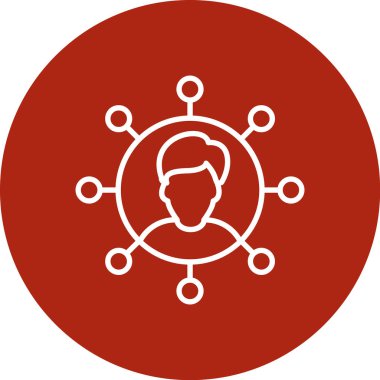 Bir kişi simgesinin vektör illüstrasyonu