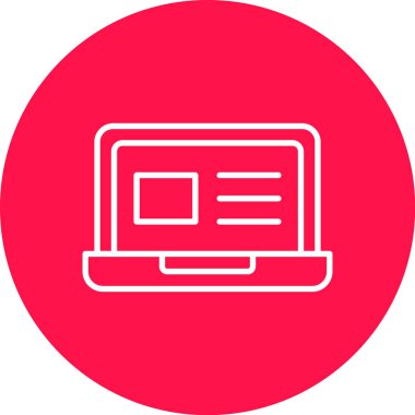 vektör dizüstü simgesi, basit vektör illüstrasyonu