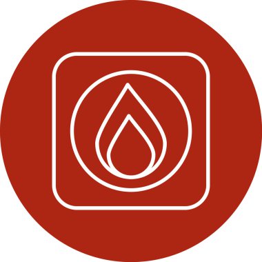 Bir damla simgesinin vektör illüstrasyonu