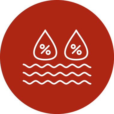 Bir damla su ikonunun vektör illüstrasyonu