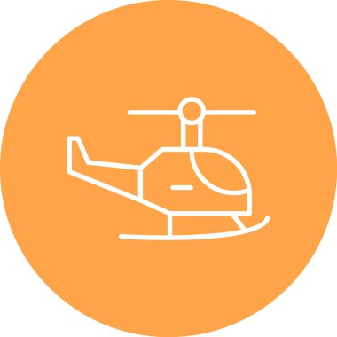 Helikopter. Web simgesi basit tasarım