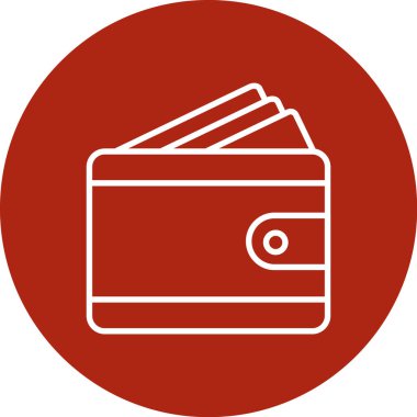 cüzdan ikonu vektör illüstrasyonu