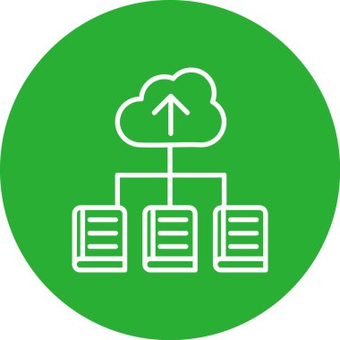 Bulut hesaplama simgesi vektör illüstrasyonu