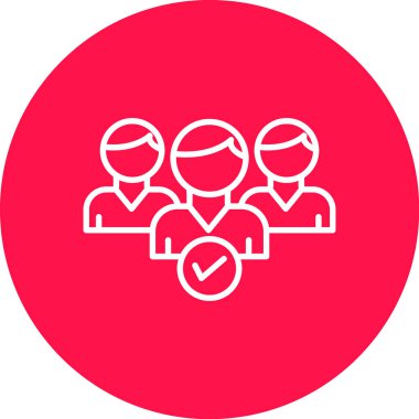 Grup insanlar simgesi, vektör çizim