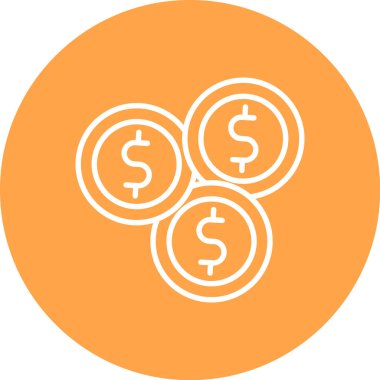 Para için. Web simgesi basit illüstrasyon