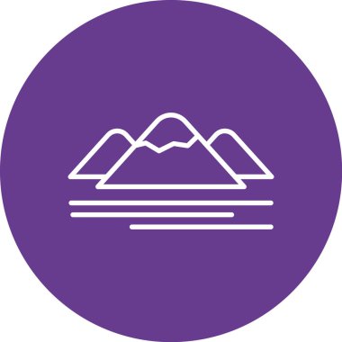 güzel dağlar vektör simgesi