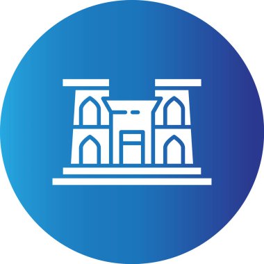 Web kullanımı için Luxor Tapınağı Basit Vektör Simgesi