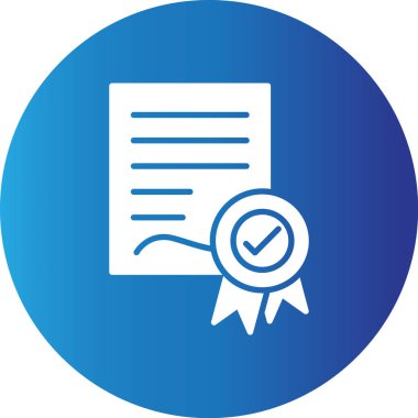 Web kullanımı için Sertifika Basit Vektör Simgesi