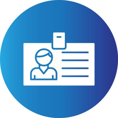 Web Kullanımı için Kimlik Kartı Basit Vektör Simgesi