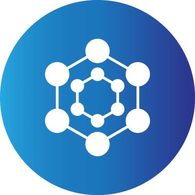 Web kullanımı için Molekül Basit Vektör Simgesi