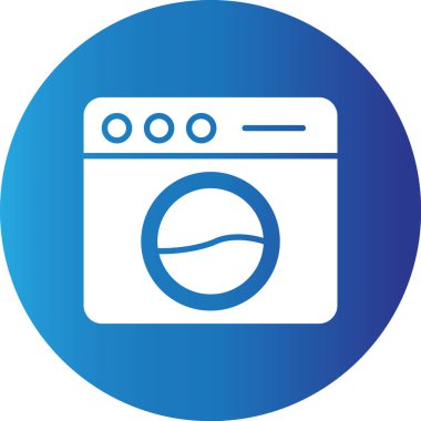 Web kullanımı için Çamaşır Makinesi Basit Vektör Simgesi