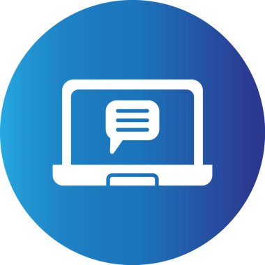 Web kullanımı için Laptop Posta Simgesi Basit Vektör Simgesi