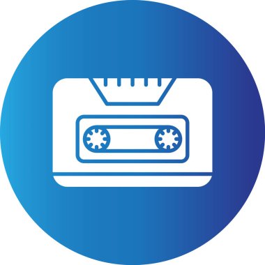 Web Kullanımı için Kaset Basit Vektör Simgesi