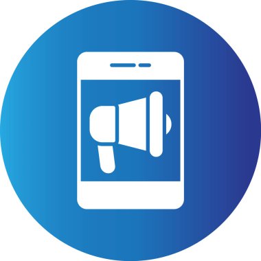 Web kullanımı için Mobil Reklamcılık Basit Vektör Simgesi