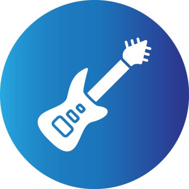 Web kullanımı için Elektronik Gitar Basit Vektör Simgesi
