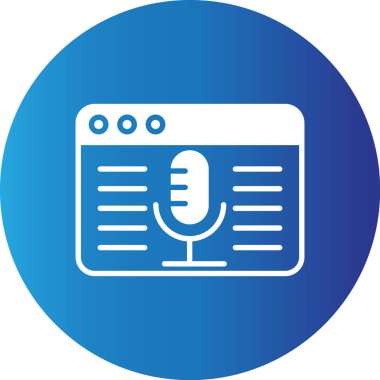 Web kullanımı için Podcast Basit Vektör Simgesi