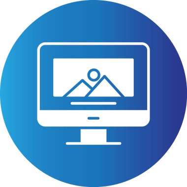 Web kullanımı için Bilgisayar Basit Vektör Simgesi