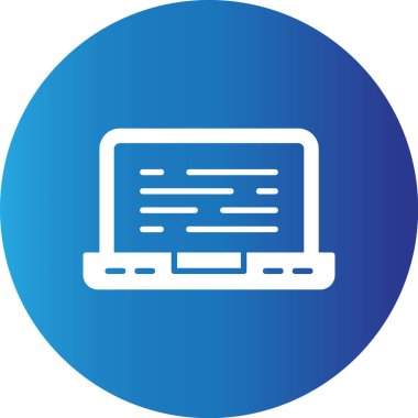 Web kullanımı için Laptop Basit Vektör Simgesi