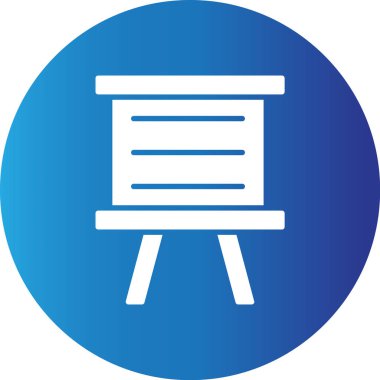 Web kullanımı için Beyaz Tahta Basit Vektör Simgesi