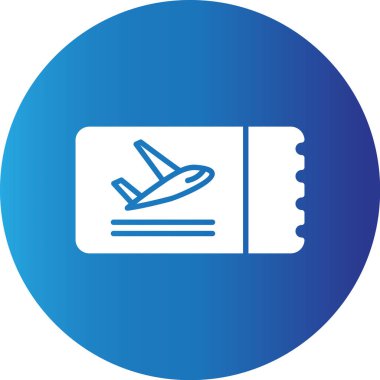 Web kullanımı için Uçak Bileti Basit Vektör Simgesi