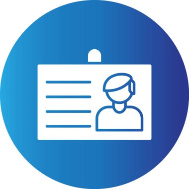 Web Kullanımı için Kimlik Kartı Basit Vektör Simgesi